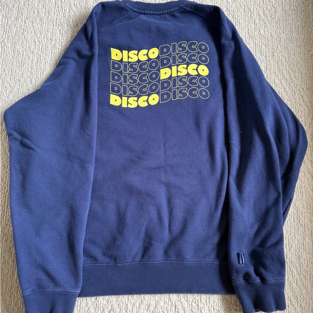 Limited BTS and Fila collab Retro Blue and Yellow Crewneck Sweater